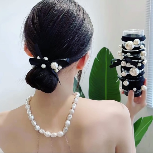 💢NEwW‼️Pearl Seamless Hair Tie, 11 pcs 🌈❤️🛍️ - Picture 2 of 6